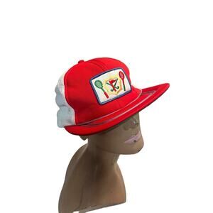 Vintage Country Club Tennis Golf Kmart Crest Adjustable Trucker Snapback Cap Hat